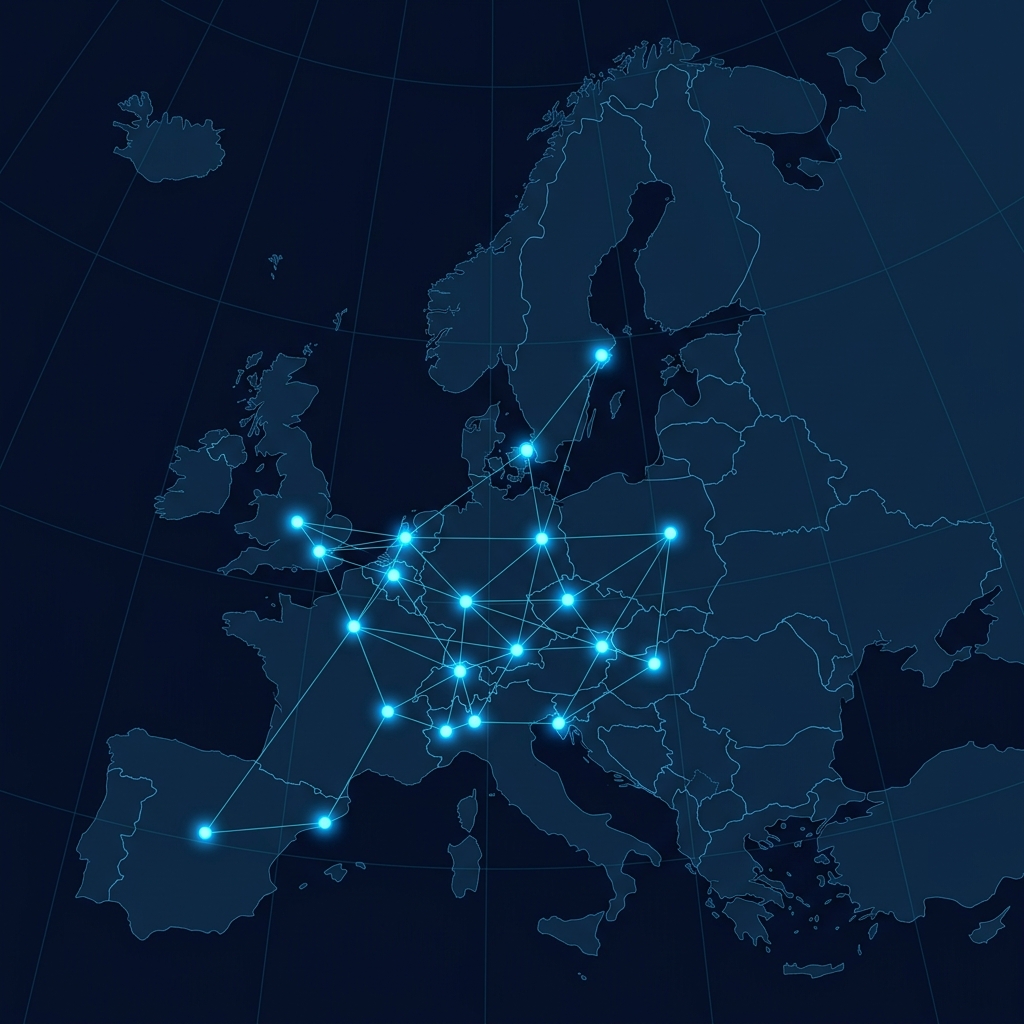 Network map of Europe