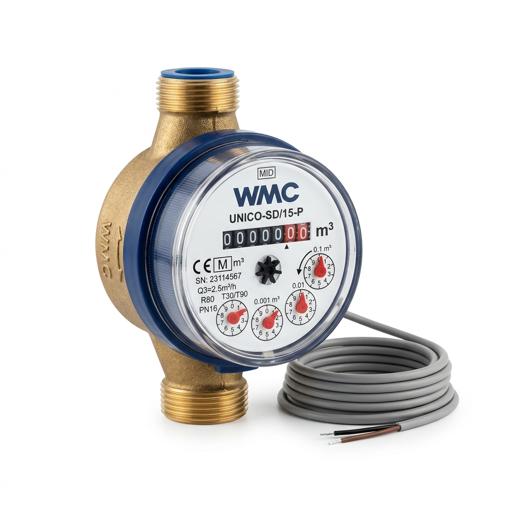 WMC UNICO-SD/15-P Single-Jet Water Meter